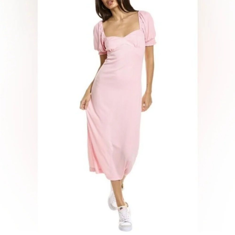 Free People Bel Air Pink Midi Dress
